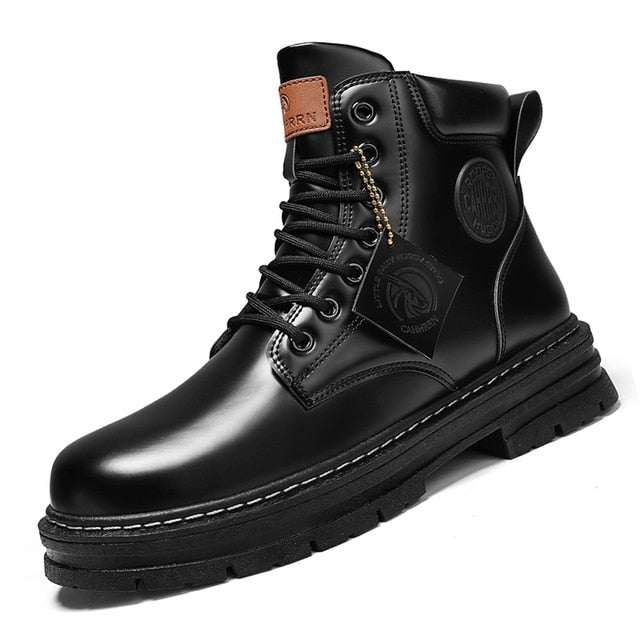 High Top Boots Men's Leather Shoes