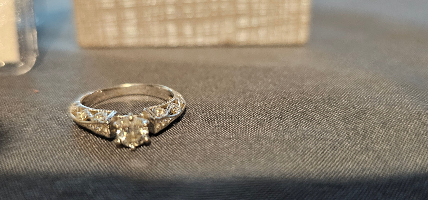 Zale's white gold diamond .30 carat wedding/engagement ring