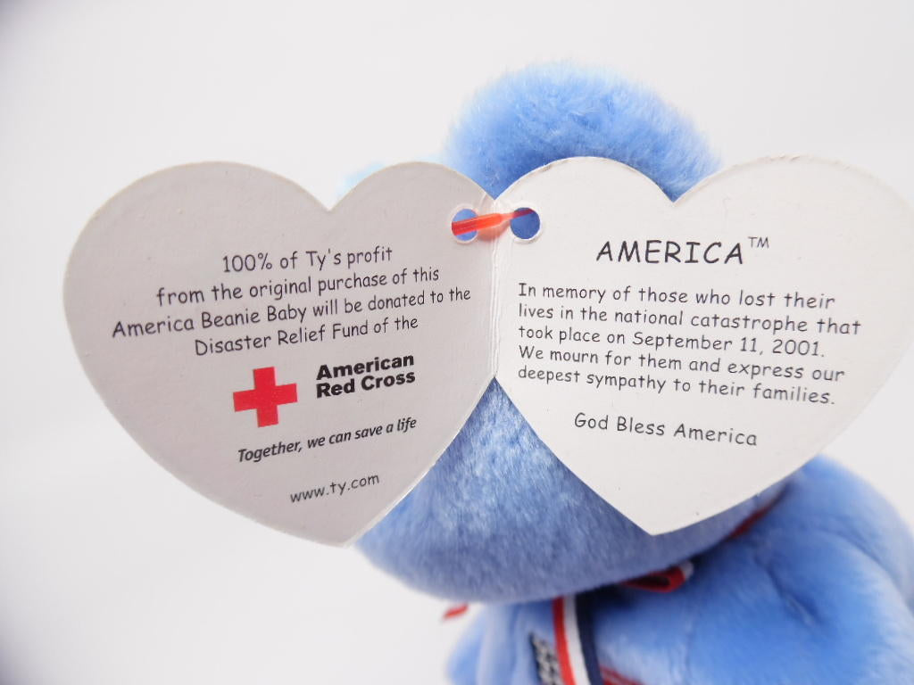 Ty Beanie Baby: America the Bear- Blue