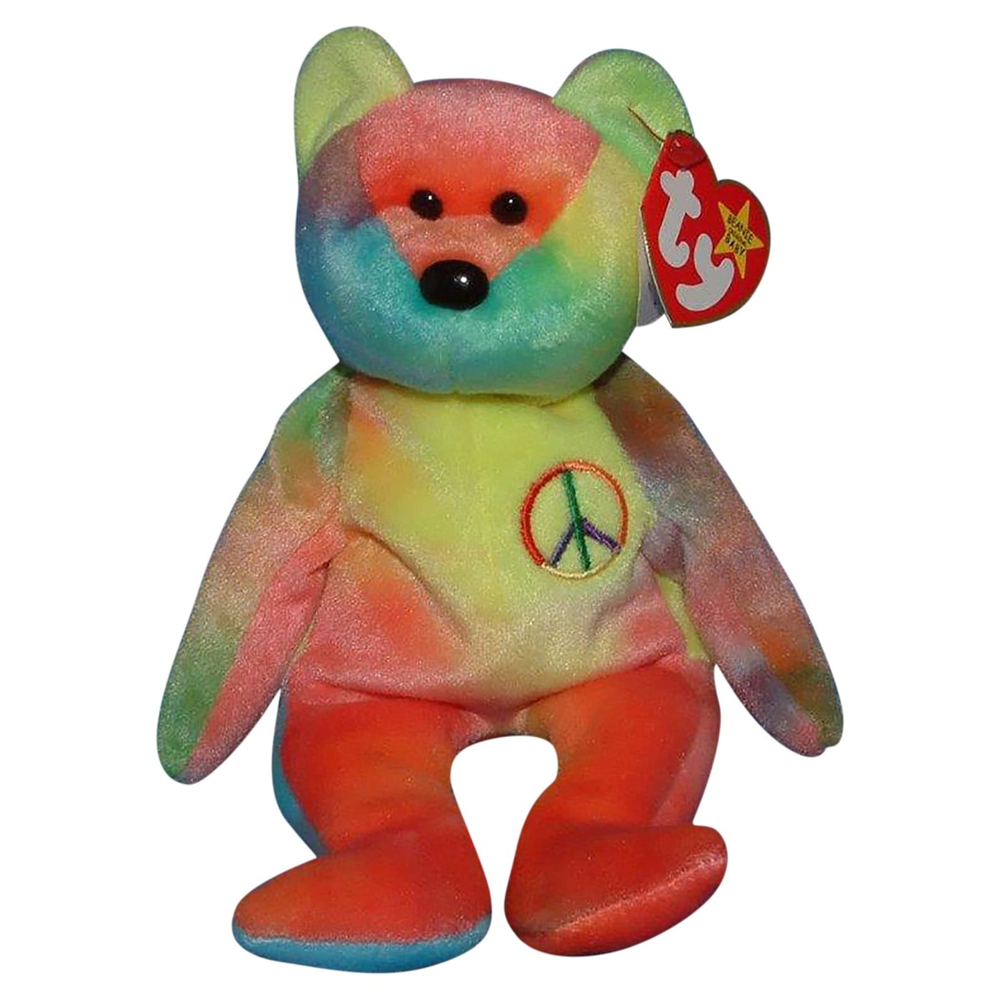Ty Beanie Baby: Peace the Neon Bear