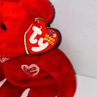 Red I Love You Heart Chest Ty Beanie Baby Teddy Bear Ribbon Neck 2003