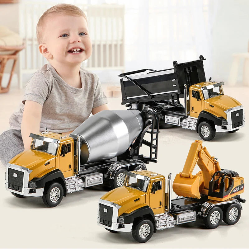 3 Pack of Diecast Engineering Construction Vehicles