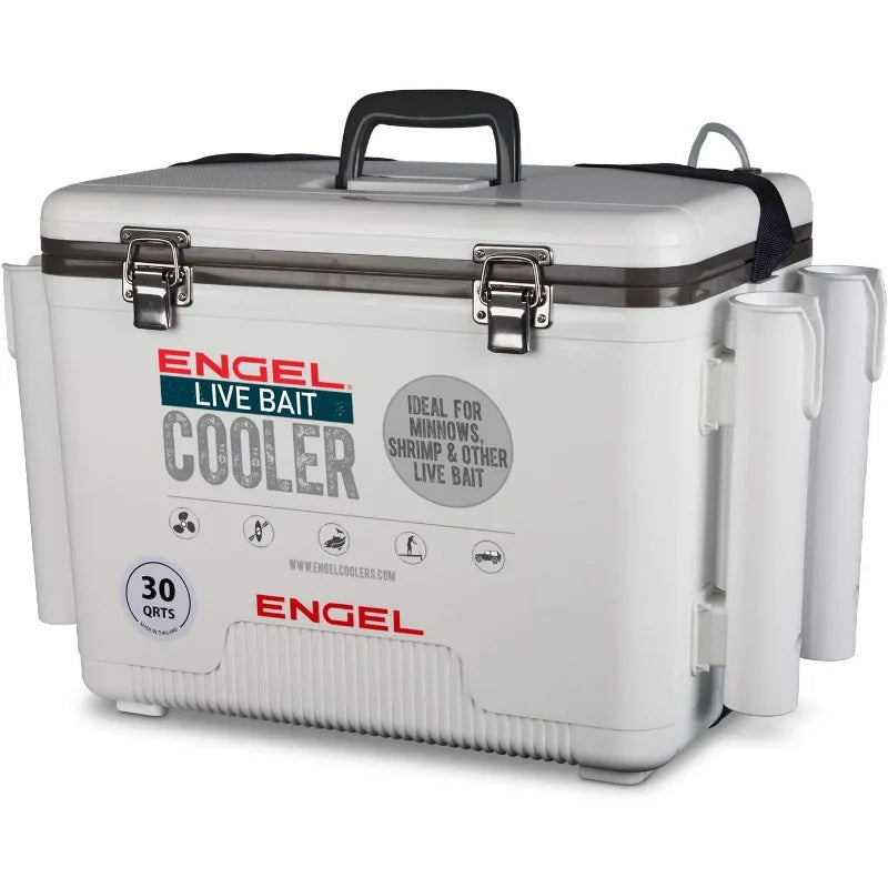 Engel 30qt Live Bait Cooler Box with 2nd Gen 2-Speed Portable Aerator Pump